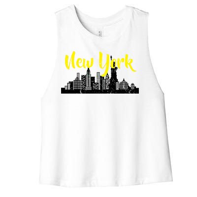 New York City Logo Women's Racerback Cropped Tank