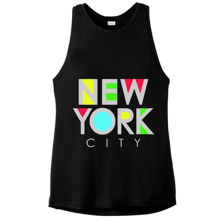 New York City Retro Ladies PosiCharge Tri-Blend Wicking Tank