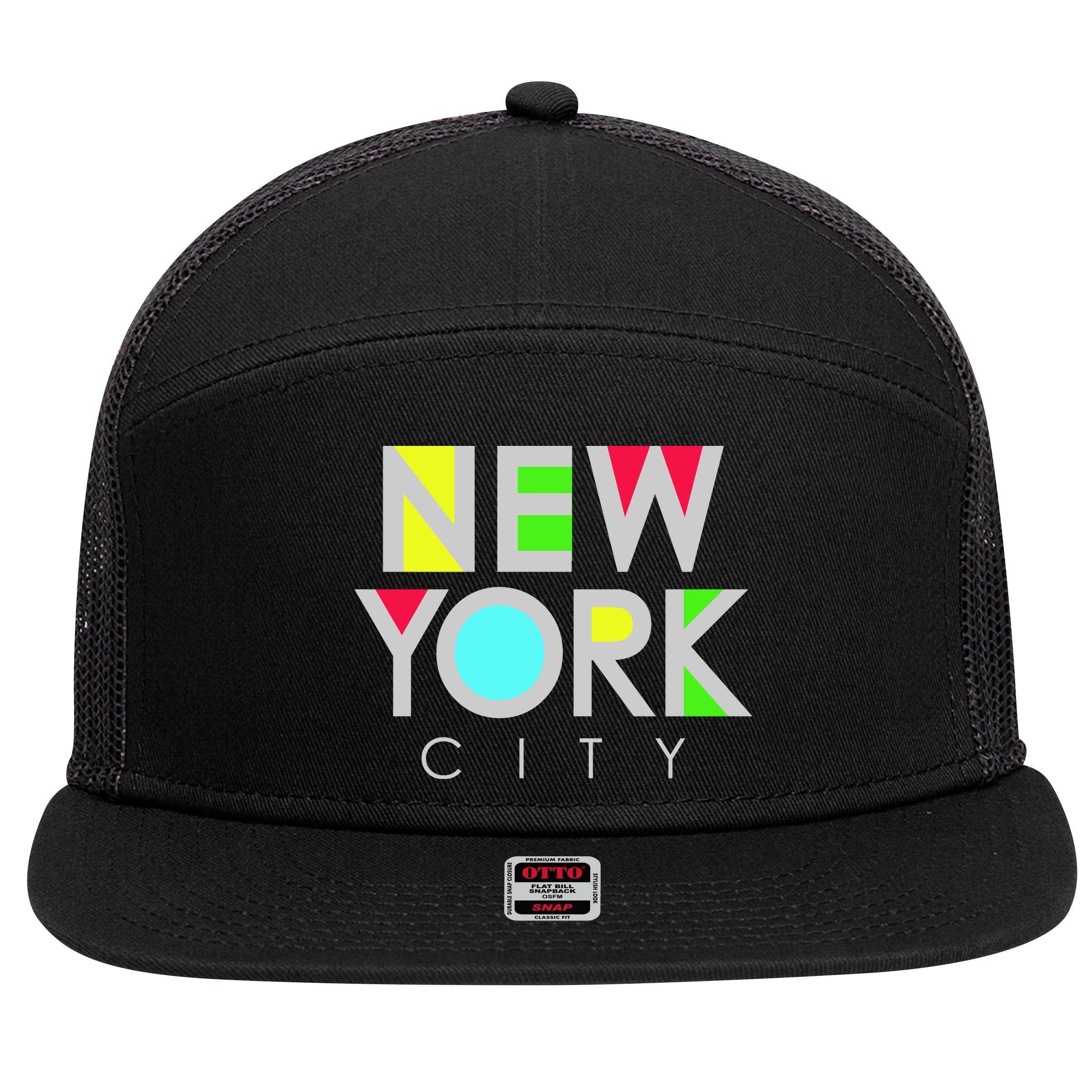 New York City Retro 7 Panel Mesh Trucker Snapback Hat