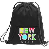 New York City Retro Sweatshirt Cinch Pack Bag