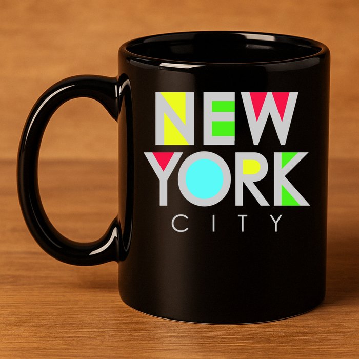 New York City Retro 11oz C Handle Ceramic Mug