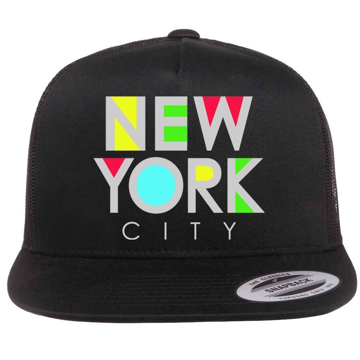 New York City Retro Flat Bill Trucker Hat