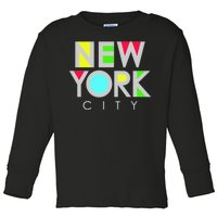 New York City Retro Toddler Long Sleeve Shirt