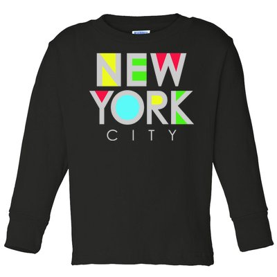 New York City Retro Toddler Long Sleeve Shirt