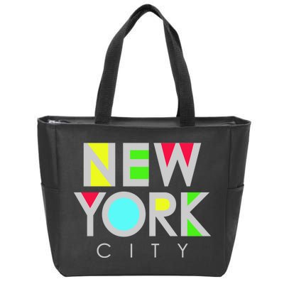 New York City Retro Zip Tote Bag