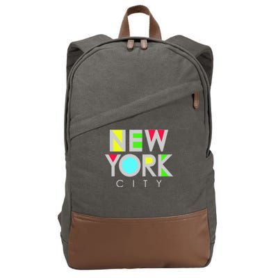 New York City Retro Cotton Canvas Backpack