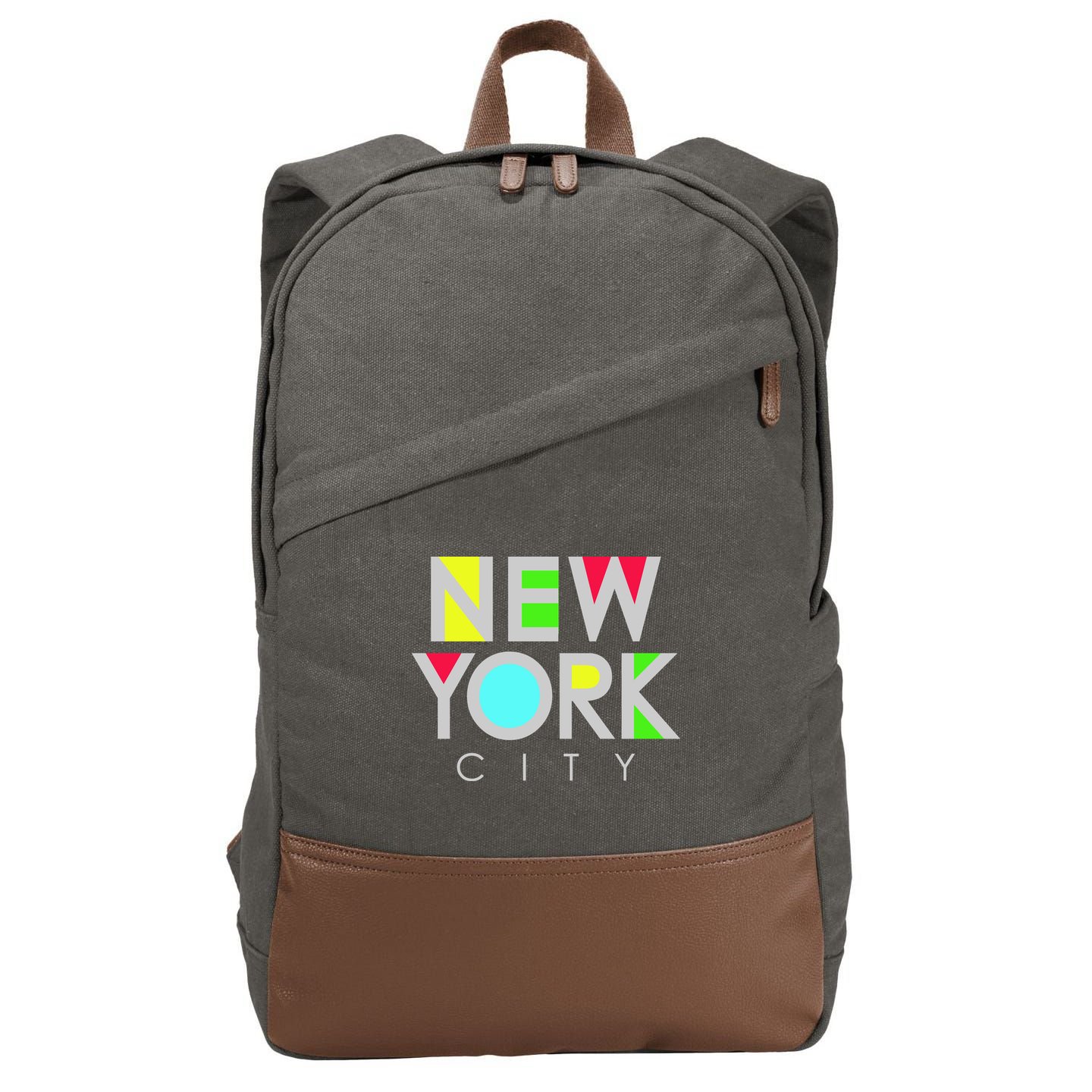 New York City Retro Cotton Canvas Backpack