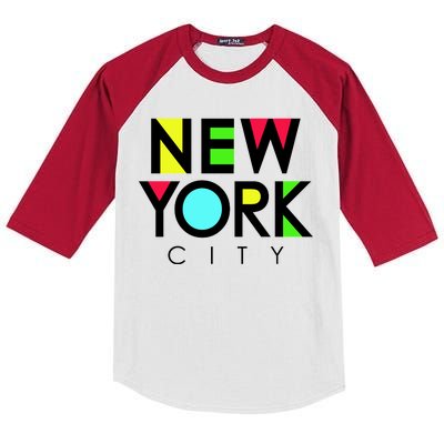 New York City Retro Kids Colorblock Raglan Jersey