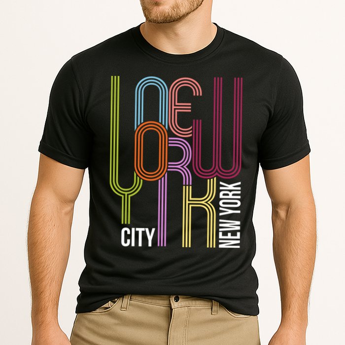 New York City Retro 80s Style Cooling Performance Crew T-Shirt