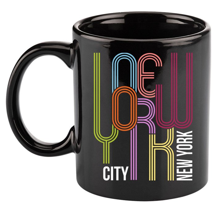 New York City Retro 80s Style 11oz C Handle Ceramic Mug