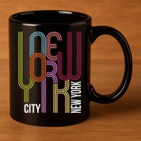 New York City Retro 80s Style 11oz C Handle Ceramic Mug