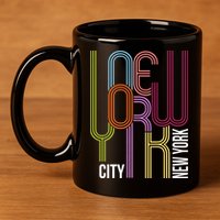 New York City Retro 80s Style 11oz C Handle Ceramic Mug