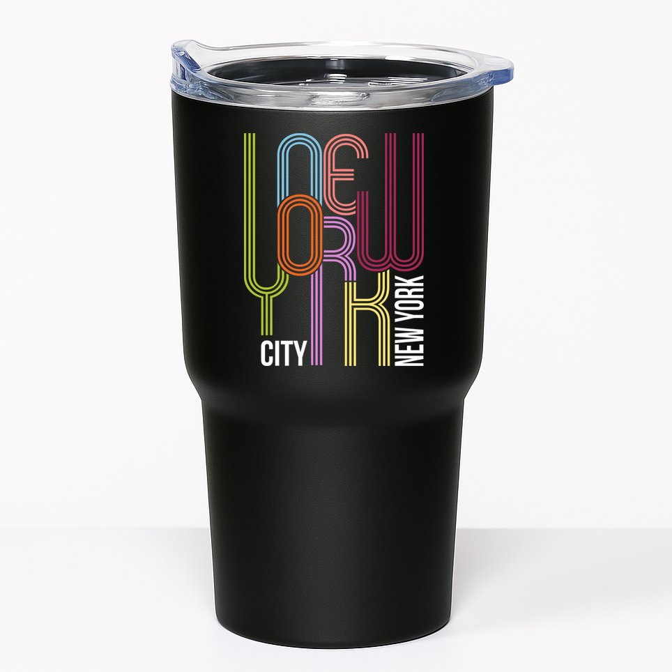 New York City Retro 80s Style Tumbler
