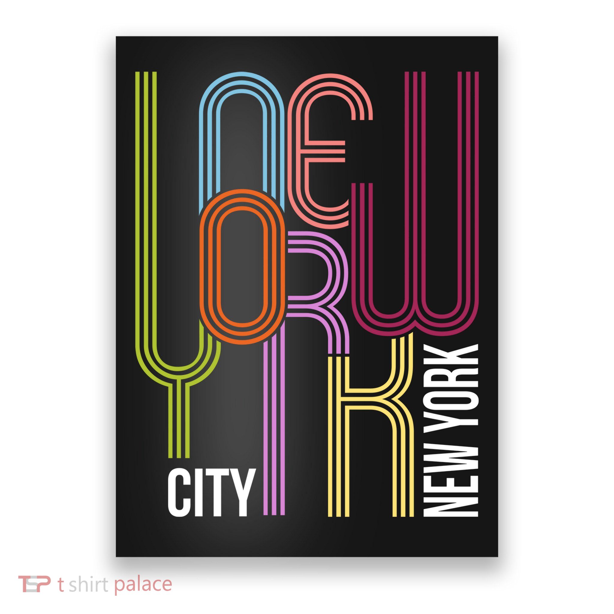 New York City Retro 80s Style Poster