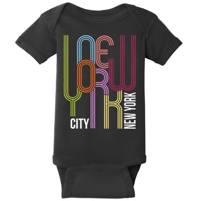 New York City Retro 80s Style Baby Bodysuit