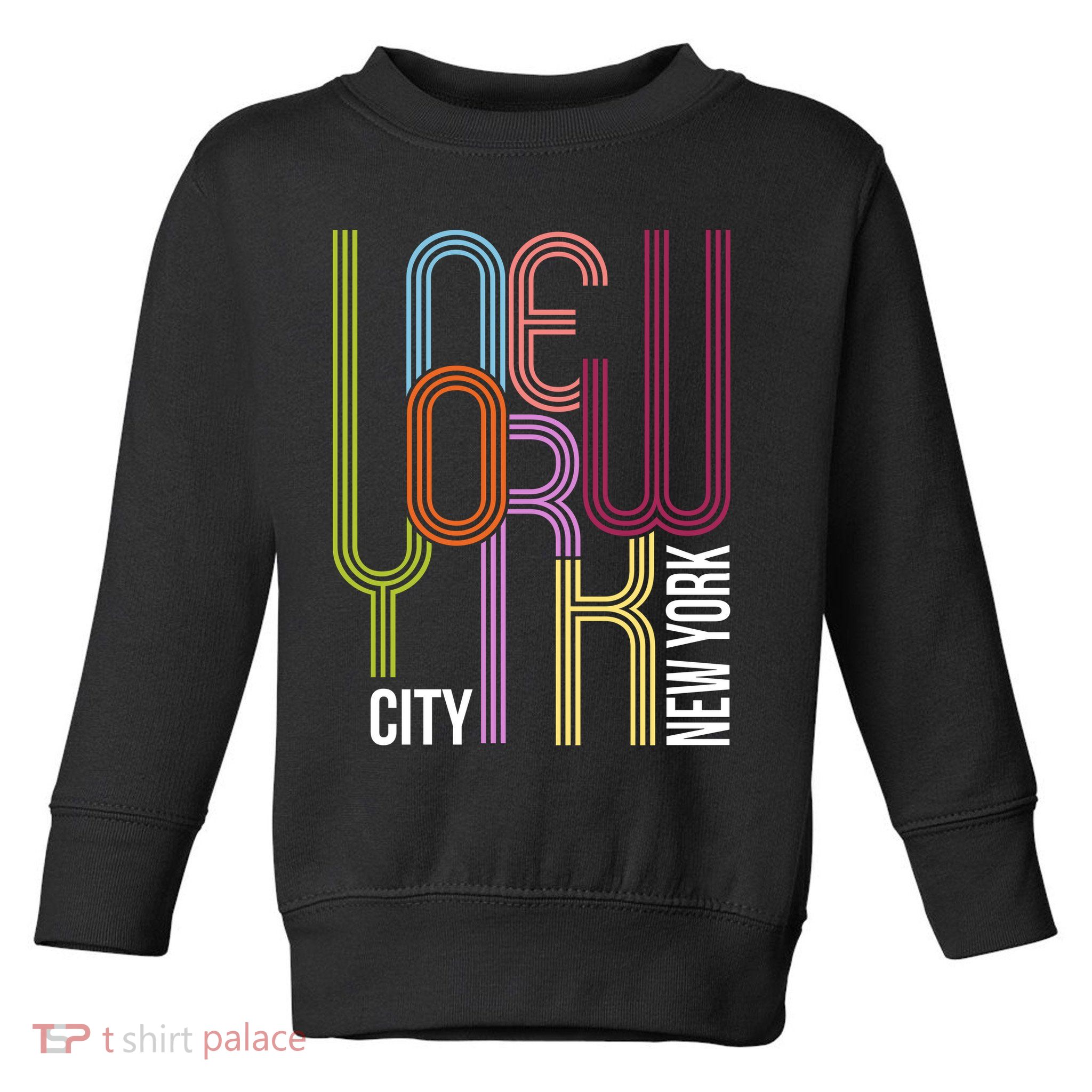 New York City Retro 80s Style Toddler Sweatshirt