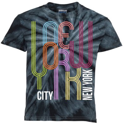 New York City Retro 80s Style Kids Tie-Dye T-Shirt