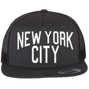 New York City Simple Logo Flat Bill Trucker Hat