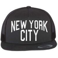 New York City Simple Logo Flat Bill Trucker Hat