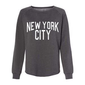 New York City Simple Logo Womens California Wash Sweatshirt