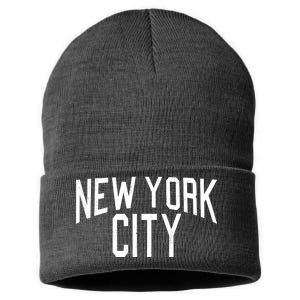 New York City Simple Logo Sustainable Knit Beanie