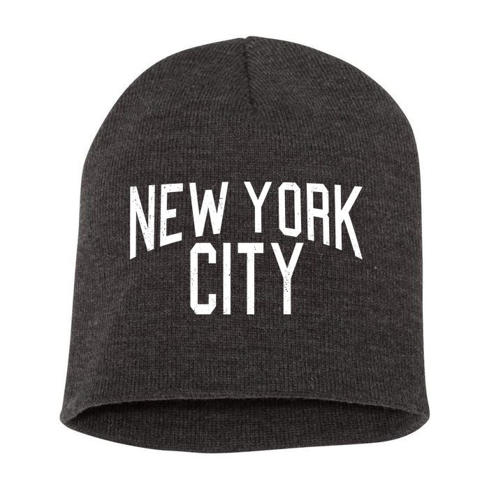 New York City Simple Logo Short Acrylic Beanie