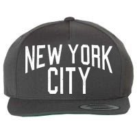 New York City Simple Logo Wool Snapback Cap