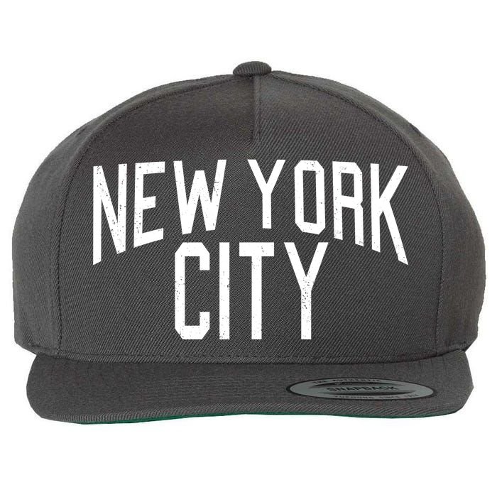 New York City Simple Logo Wool Snapback Cap