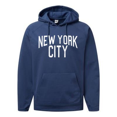 New York City Simple Logo Performance Fleece Hoodie