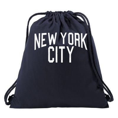 New York City Simple Logo Drawstring Bag