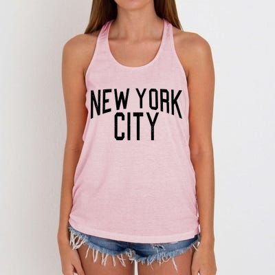 New York City Simple Logo Women's Knotted Racerback Tank