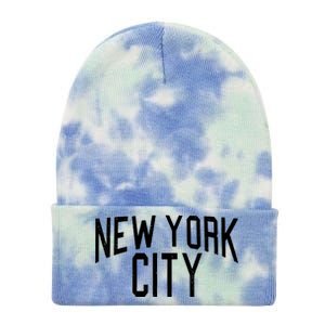 New York City Simple Logo Tie Dye 12in Knit Beanie