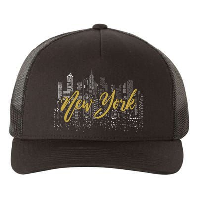 New York City Skyline  Buildings Yupoong Adult 5-Panel Trucker Hat