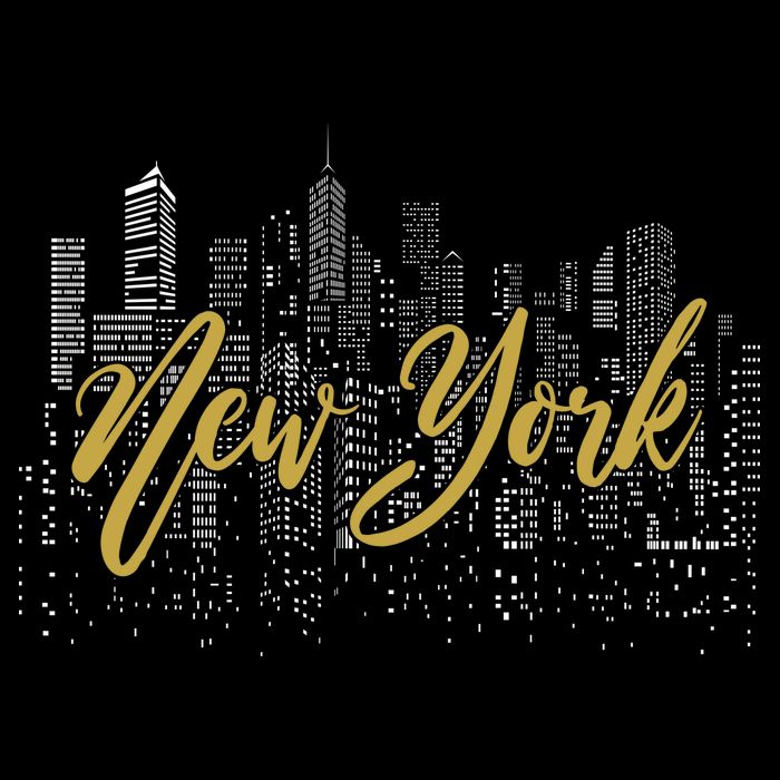 New York City Skyline  Buildings Cooling Performance Crew T-Shirt