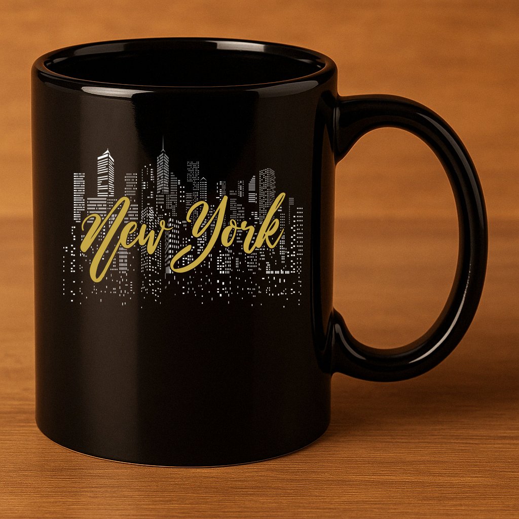 New York City Skyline  Buildings 11oz C Handle Ceramic Mug