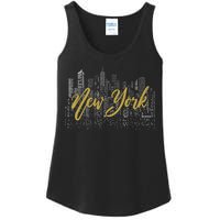 New York City Skyline  Buildings Ladies Essential Tank