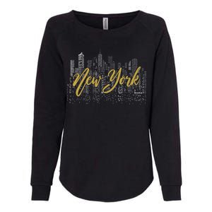 New York City Skyline  Buildings Womens California Wash Sweatshirt