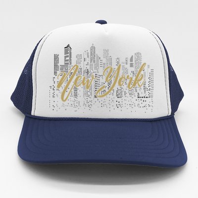 New York City Skyline  Buildings Trucker Hat