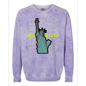 New York City Statue of Liberty Colorblast Crewneck Sweatshirt