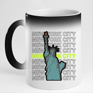 New York City Statue of Liberty 11oz Black Color Changing Mug