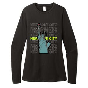 New York City Statue of Liberty Womens CVC Long Sleeve Shirt