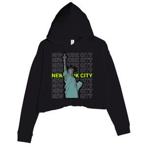 New York City Statue of Liberty Crop Fleece Hoodie