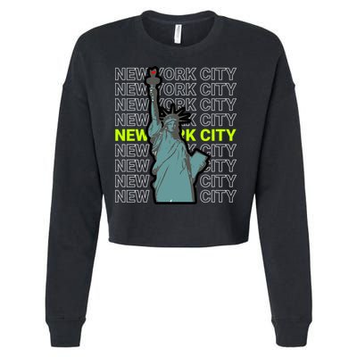 New York City Statue of Liberty Cropped Pullover Crew