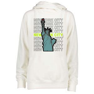 New York City Statue of Liberty Womens Funnel Neck Pullover Hood