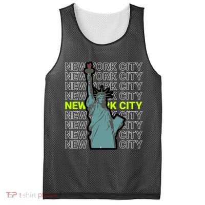 New York City Statue of Liberty Mesh Reversible Basketball Jersey Tank