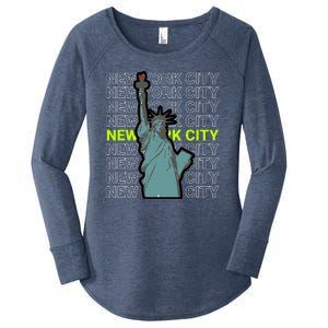 New York City Statue of Liberty Women's Perfect Tri Tunic Long Sleeve Shirt