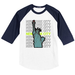 New York City Statue of Liberty Baseball Sleeve Shirt