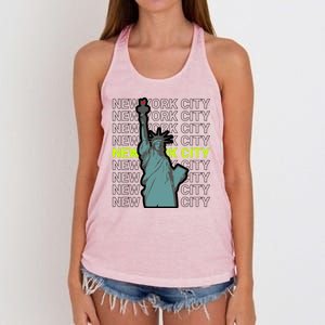 New York City Statue of Liberty Women's Knotted Racerback Tank