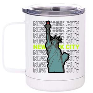 New York City Statue of Liberty 12 oz Stainless Steel Tumbler Cup