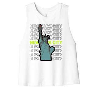 New York City Statue of Liberty Women's Racerback Cropped Tank